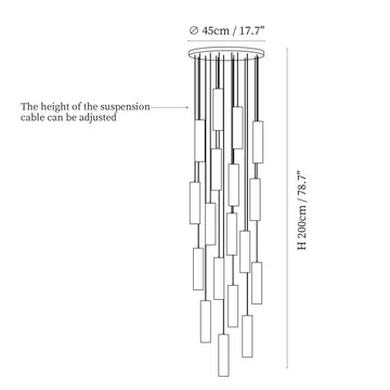 Silo Alabaster-Pendelleuchte — Dimension drawings 3