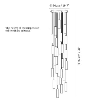 Silo Alabaster-Pendelleuchte — Dimension drawings 4