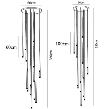 Schlanker Kegel-Kronleuchter — Dimension drawings 5