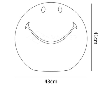 Smiling Lampada da tavolo ricaricabile — Dimension drawings 1