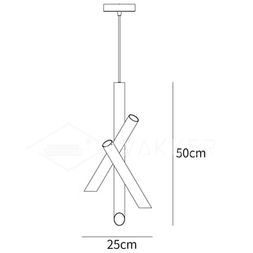 Tubes Pendant Light — Dimension drawings 1