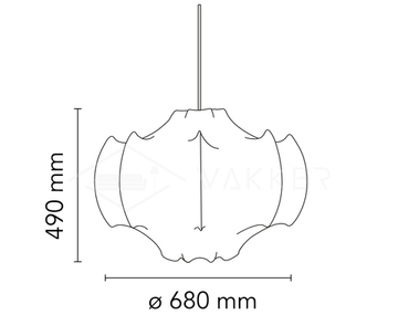 Lámpara Colgante Veil Cocoon — Dimension drawings 1