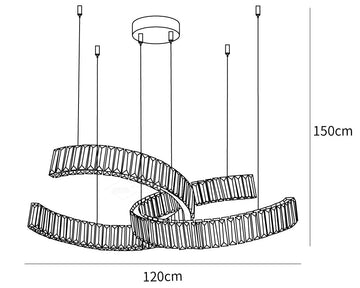Lámpara colgante Vortex — Dimension drawings 1
