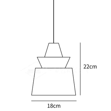 Strata Alabaster Pendant Light — Dimension drawings 1