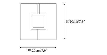 Applique Murale in Alabastro Quadrata — Dimension drawings 1