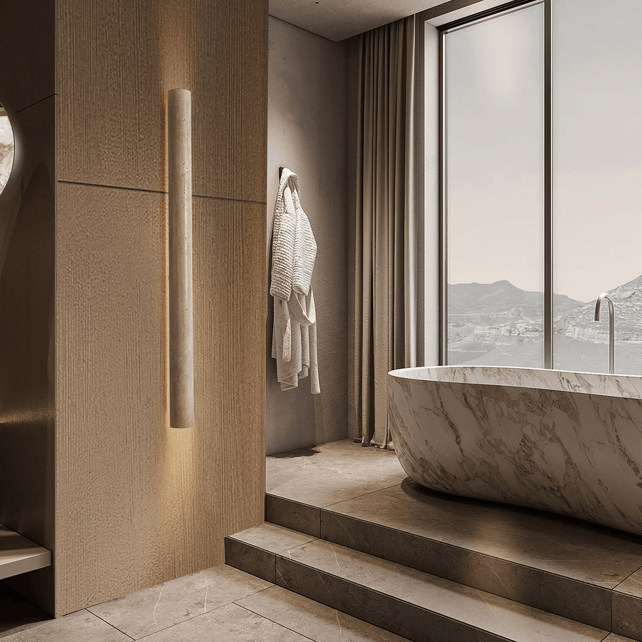 Natural beauty lights up the space: 7 charming selections of travertine wall lamps! - Vakkerlight