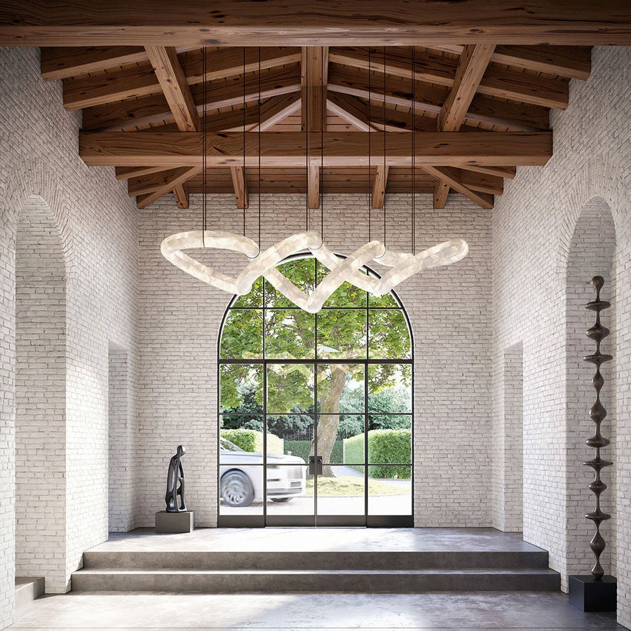 Sophisticated Radiance – Snowflake Alabaster Chandeliers for Luxurious - Vakkerlight