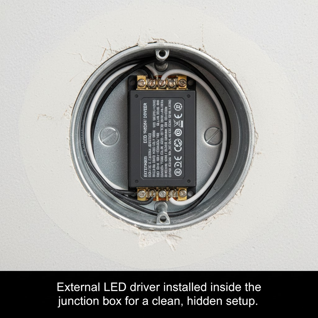 This Ceiling Light Uses an External LED Driver — What That Means (and Why It’s a Good Thing)