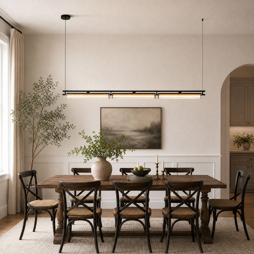 Dining Room Chandelier Height: Exact Numbers by Table Size - Vakkerlight