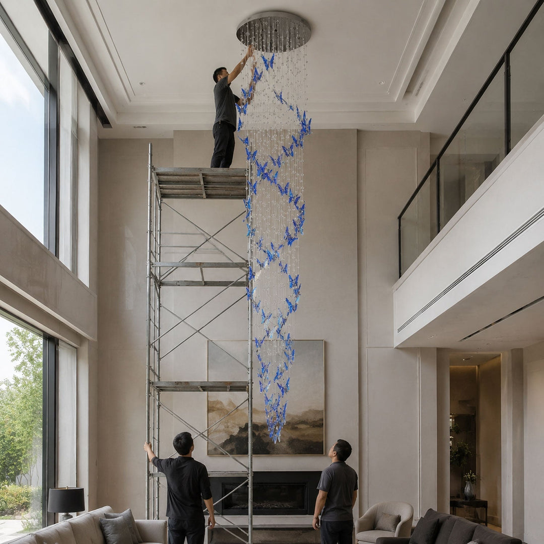 How to Install a Chandelier on a High Ceiling: A Complete Planning Guide
