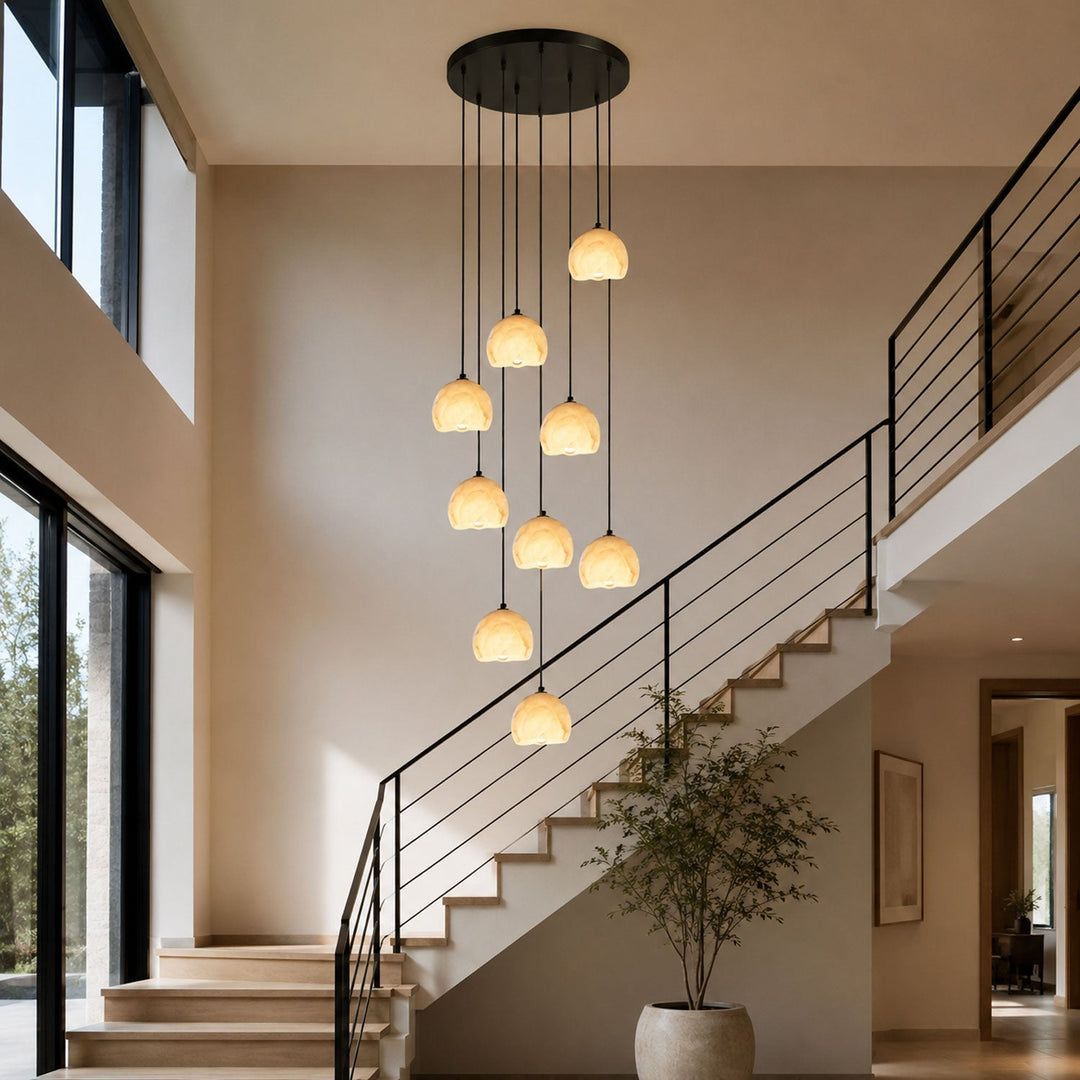 Illuminating Vertical Voids: A Guide to Vakkerlight Alabaster Staircase Chandeliers