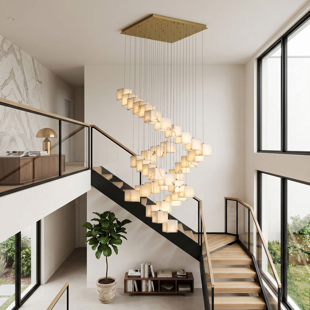 Elevate your Staircase style: The ultimate guide to alabaster staircase chandeliers