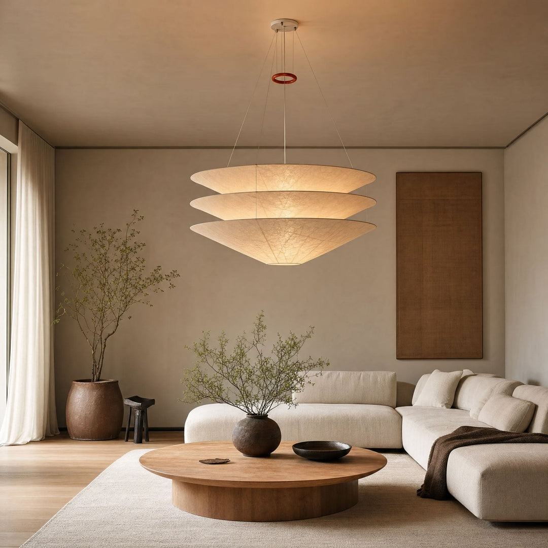 Small Living Room Silk Pendant Lights: Soft, Space-Saving Glow for a More Elegant Home - Vakkerlight