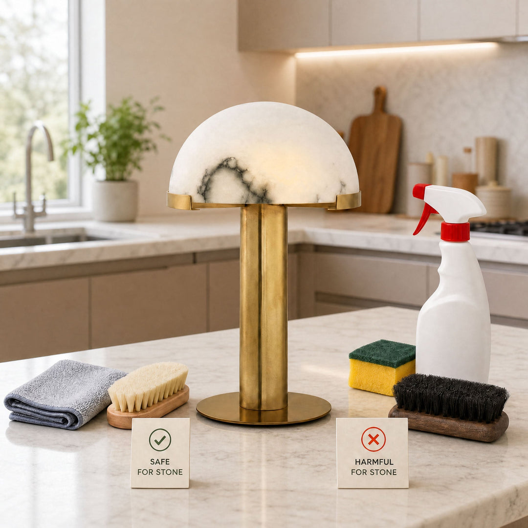 How to Clean an Alabaster Lamp Without Damaging the Stone - Vakkerlight