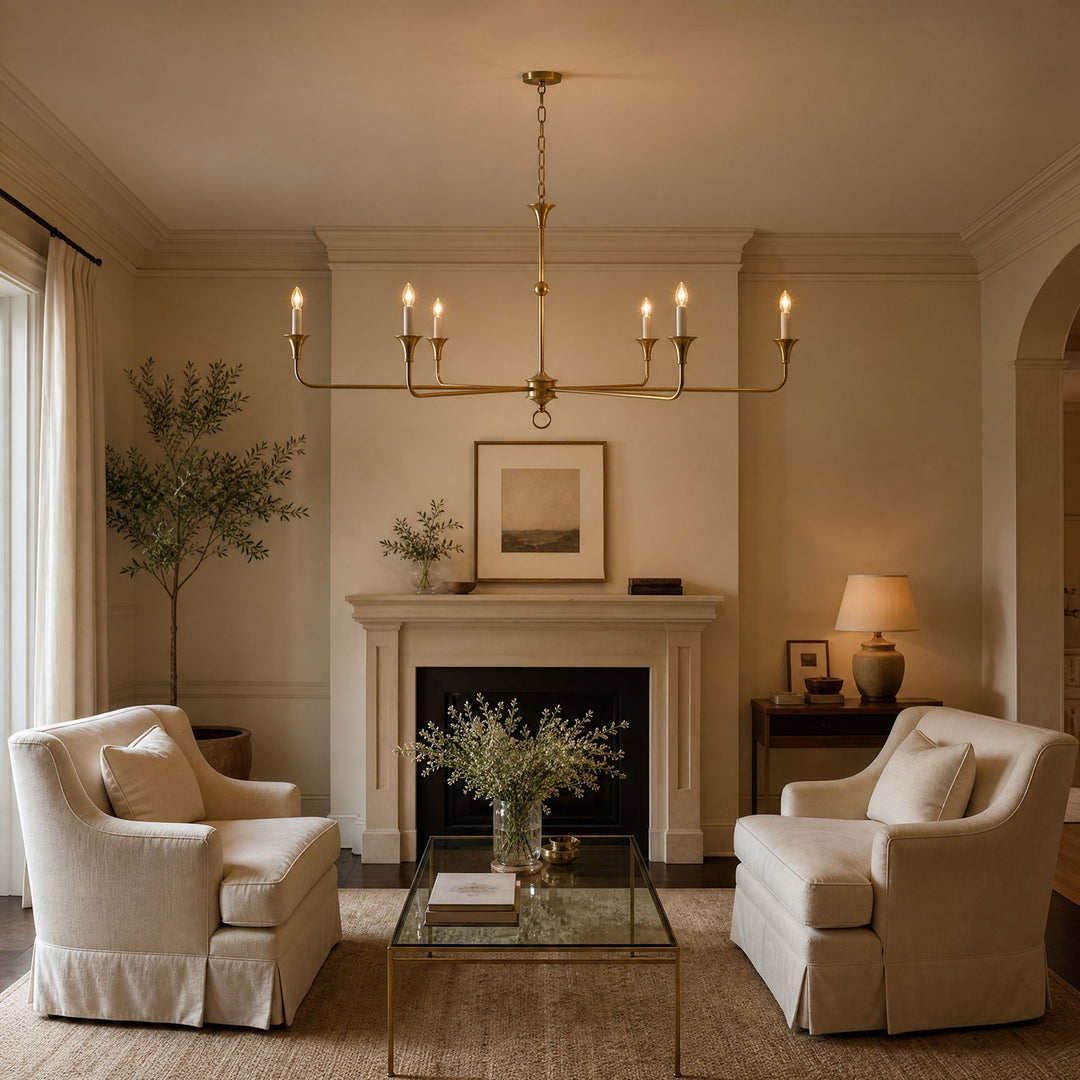 Warm Radiance in the Living Room: Completing Your Home Space with American Classic Chandeliers