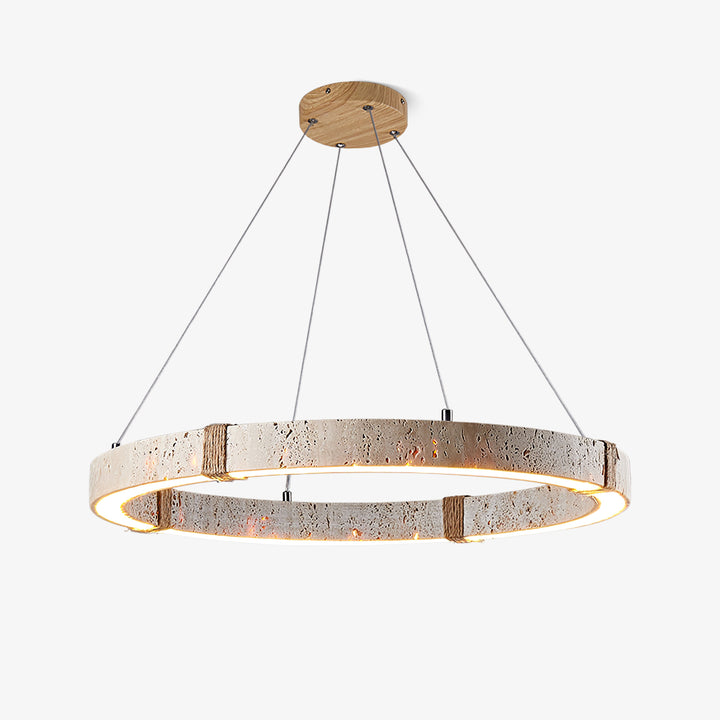 Circle Travertine Pendant Lamp - Vakkerlight