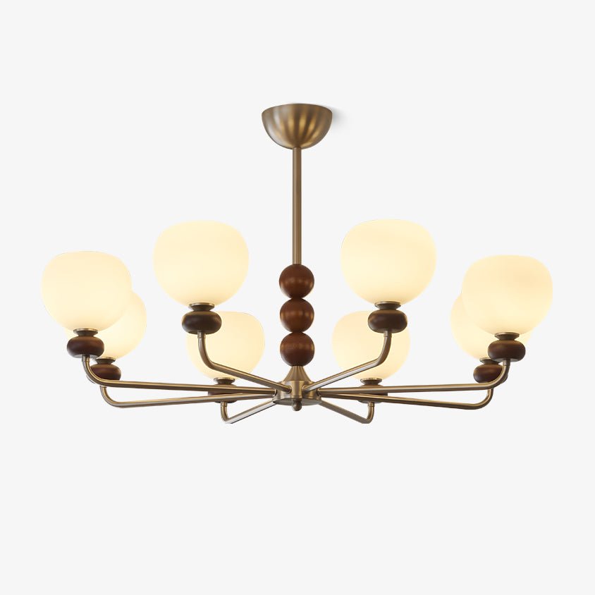 Orb Walnut Chandelier - Vakkerlight