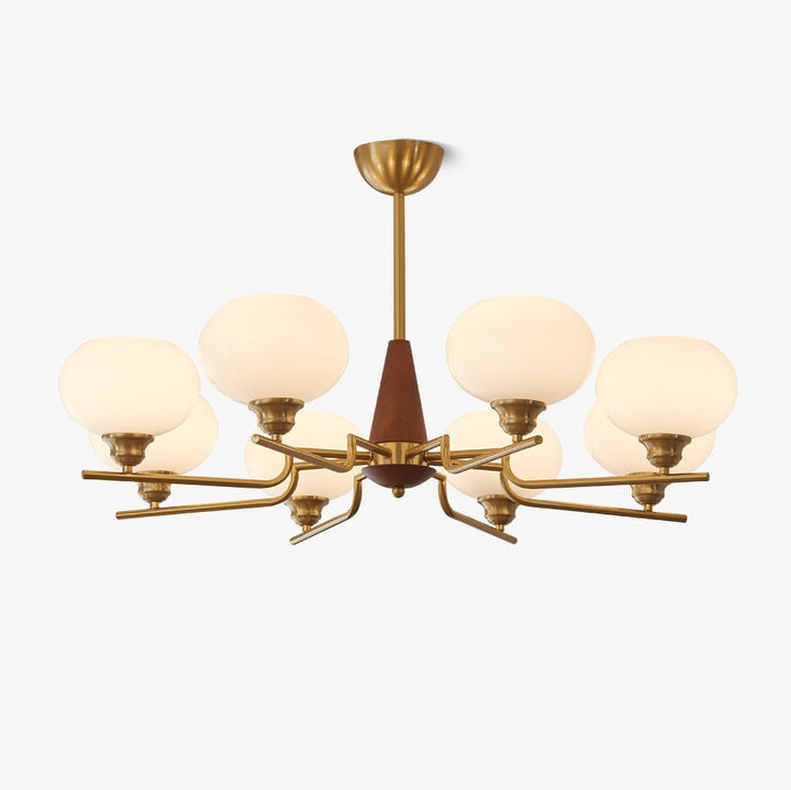 Celeste Sphere Walnut Chandelier - Vakkerlight