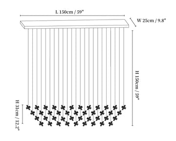 Lampadario Floating Butterfly — Dimension drawings 3