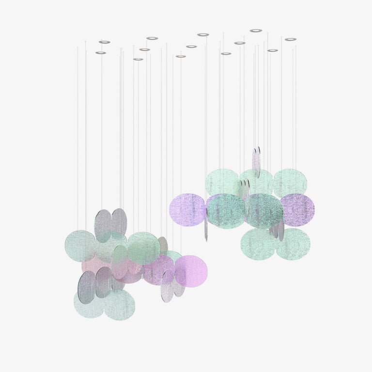 Clouds Iridescent Disc Chandelier - Vakkerlight