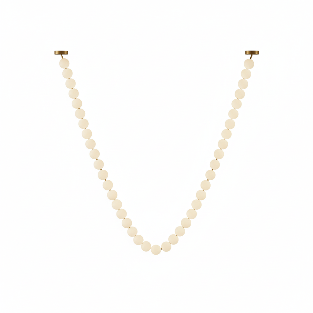 Pearl Glass Necklace Balls Chandelier - Vakkerlight