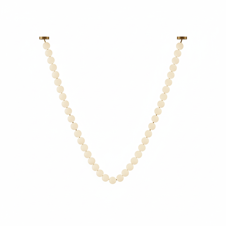 Pearl Glass Necklace Balls Chandelier - Vakkerlight