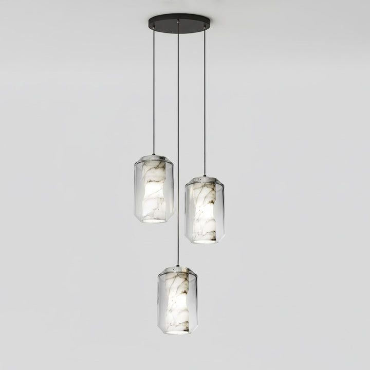 Alabaster Glass Cylinder Pendant Light - Vakkerlight