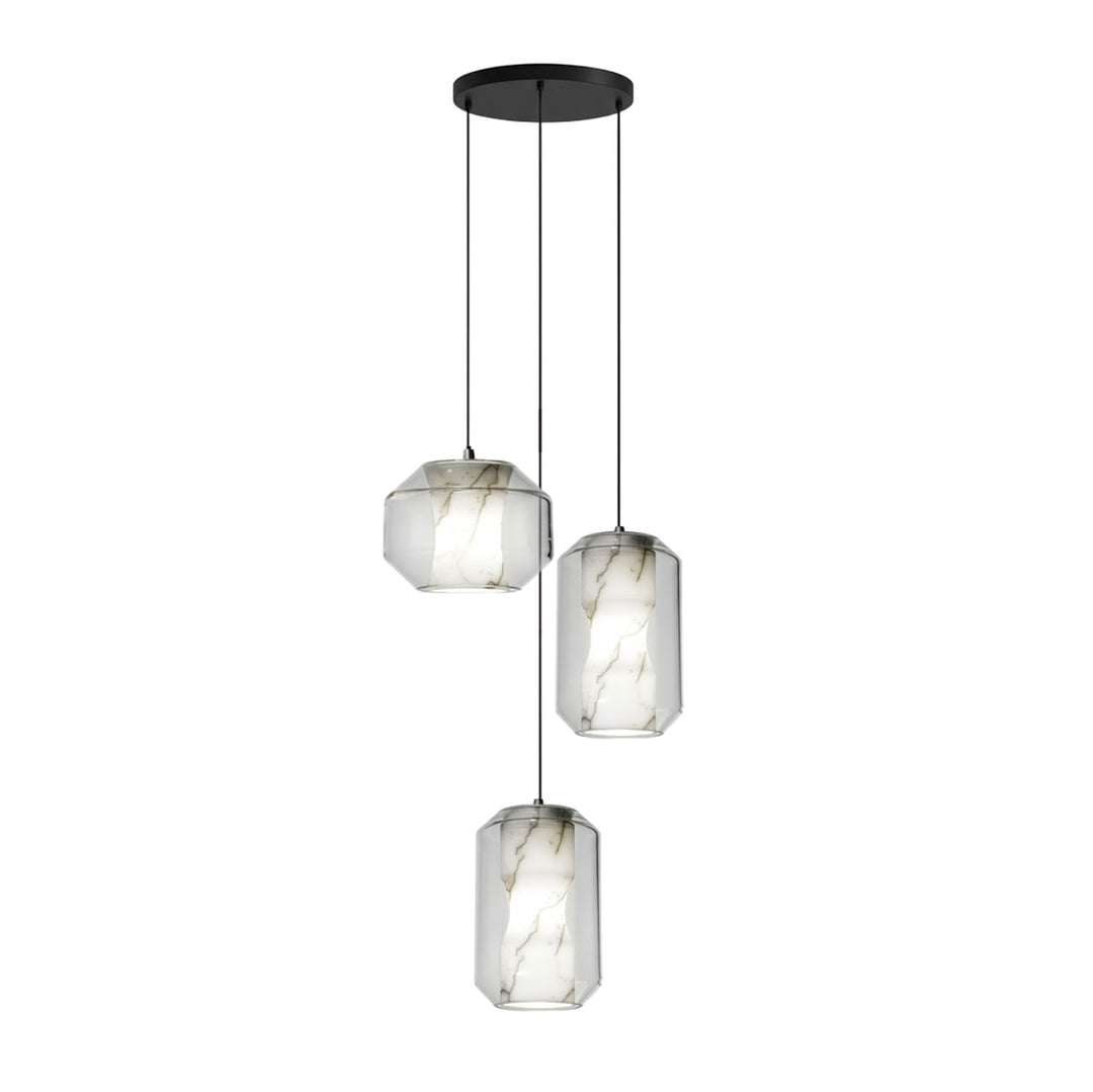 Alabaster Glass Cylinder Pendant Light - Vakkerlight