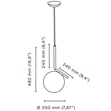 Equilibrium Pendant Light — Dimension drawings 1