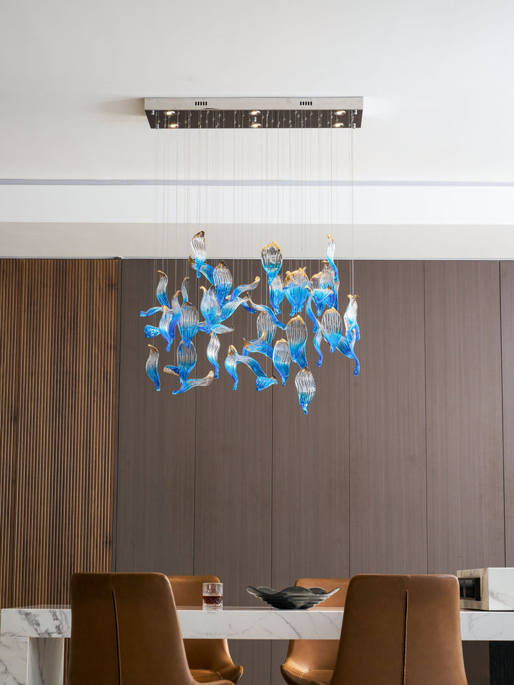 Ocean Drift Blown Glass Customize Chandelier - Vakkerlight