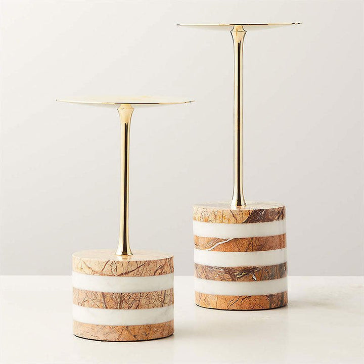 Strata Rise Marble Candle Holder - Vakkerlight