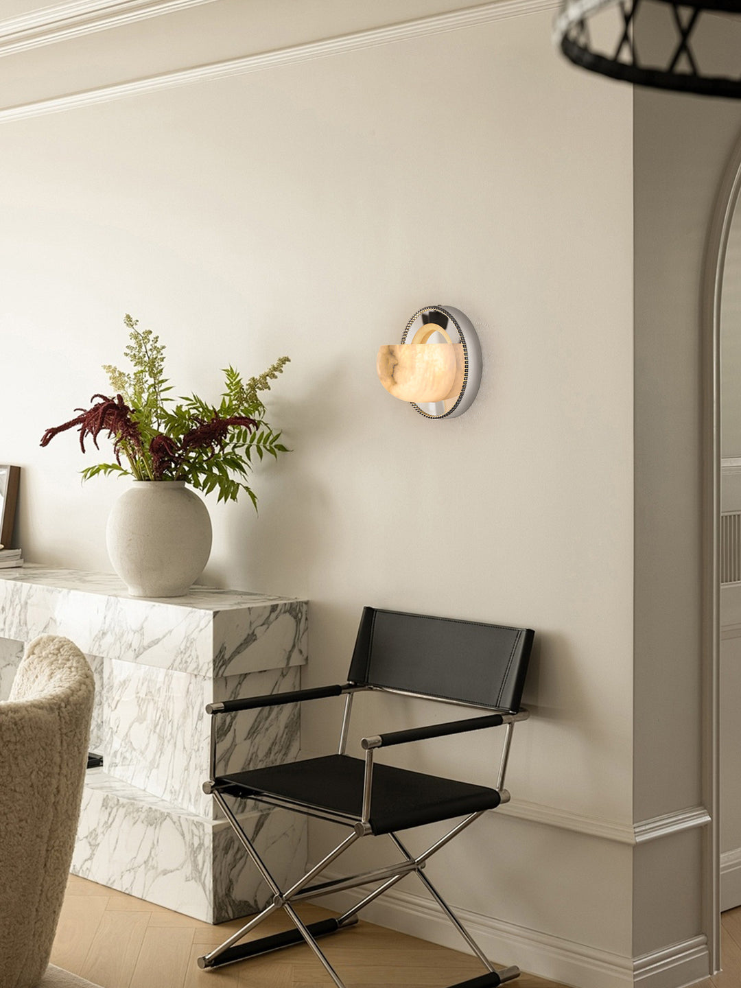 Orbit Pearl Alabaster Wall Light - Vakkerlight