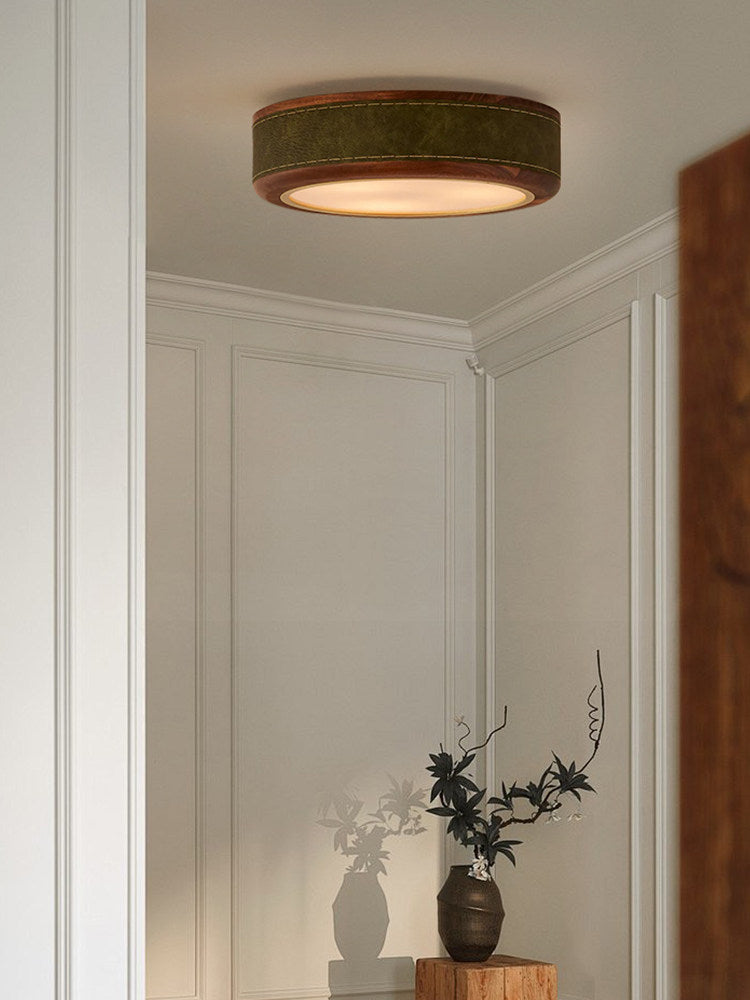 Crafted Leather Ceiling Light