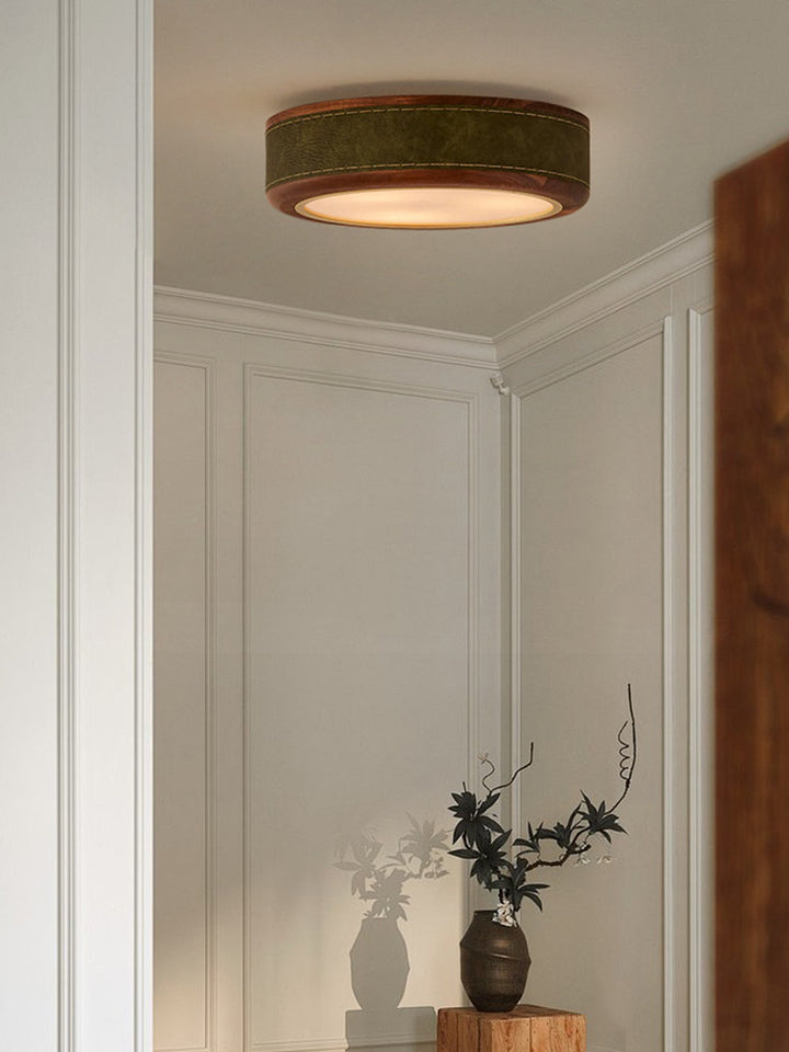 Crafted Leather Ceiling Light