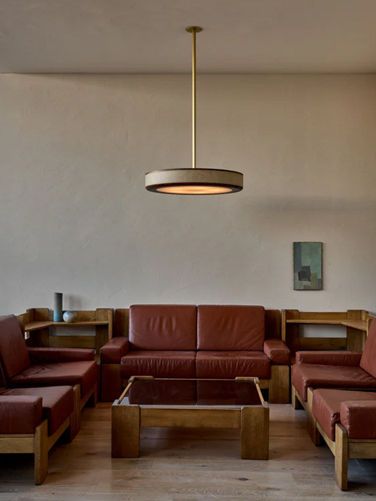 Crafted Leather Ceiling Light