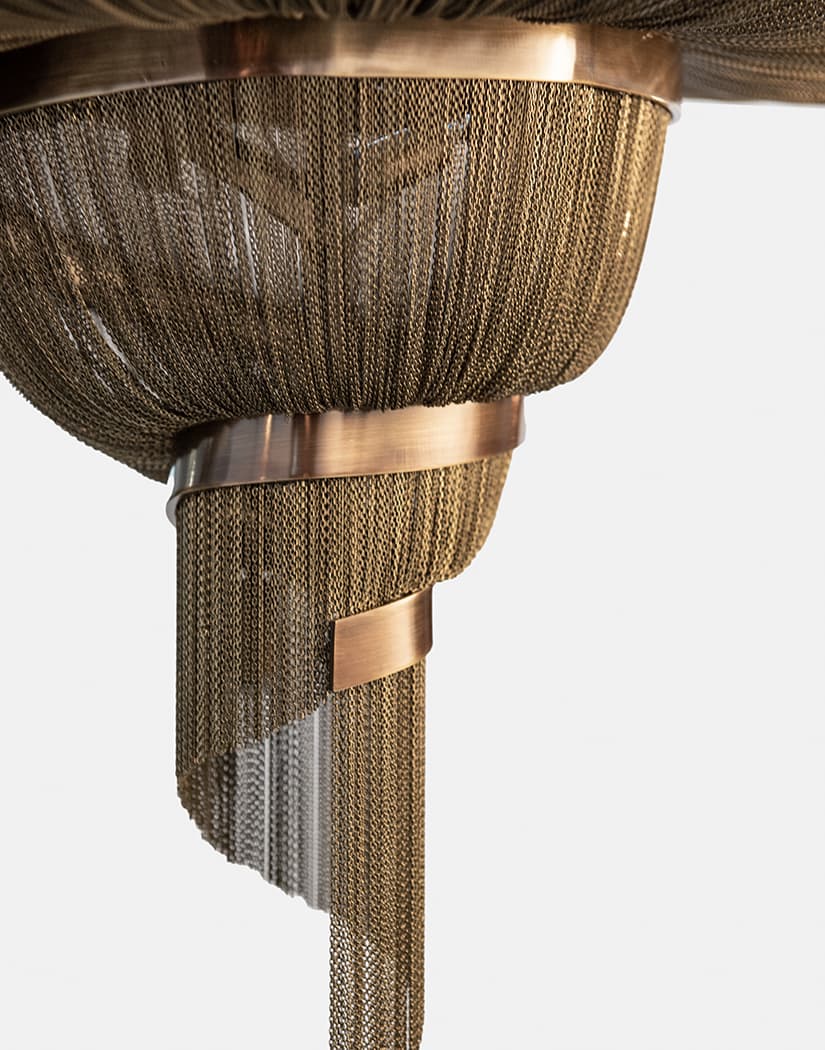 Spiral Elegance Chain Chandelier