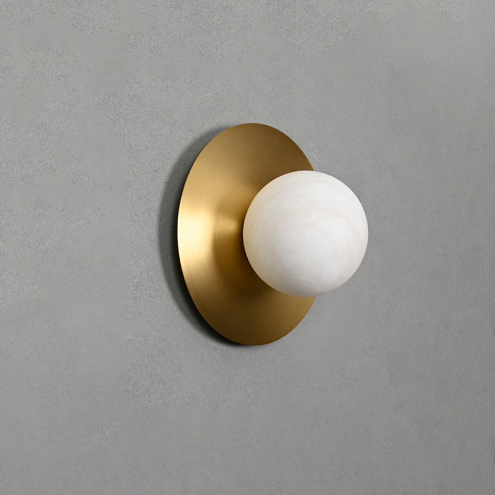 Round Alabaster Orb Sconce - Vakkerlight