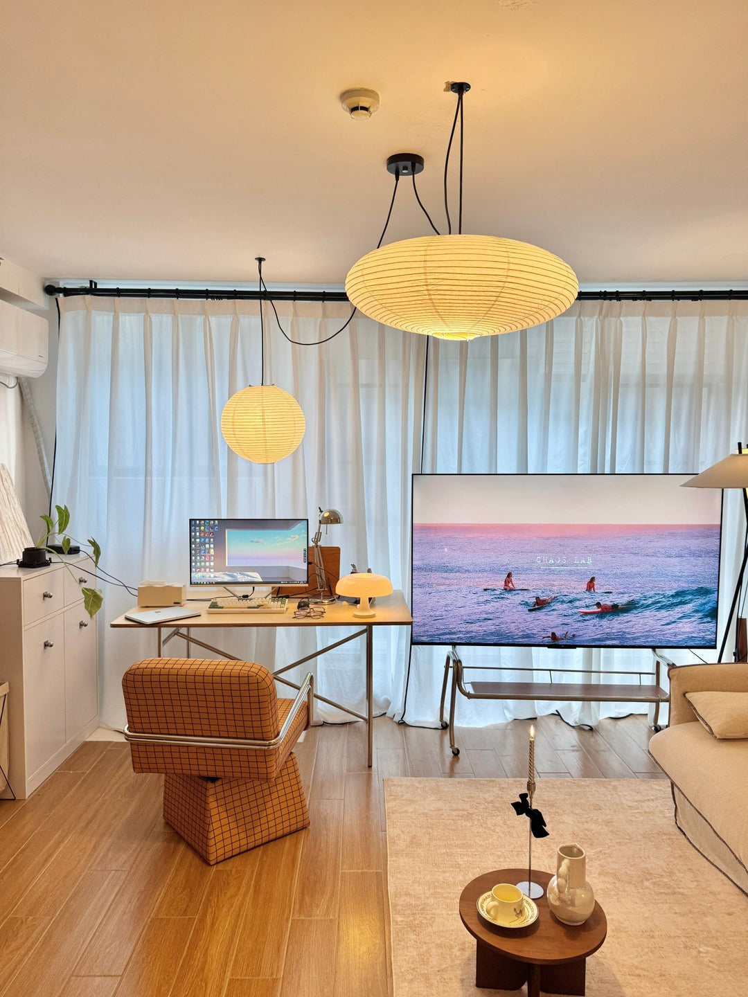 Washi Paper Whimsy Pendant Lamp - Vakkerlight