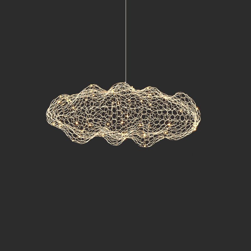 Golden Cloud Weave Pendant Light - Vakkerlight