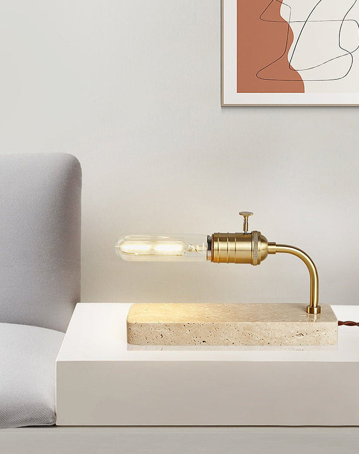 Travertine Vintage Tube Table Lamp - Vakkerlight