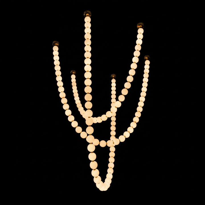 Pearl Glass Necklace Balls Chandelier - Vakkerlight