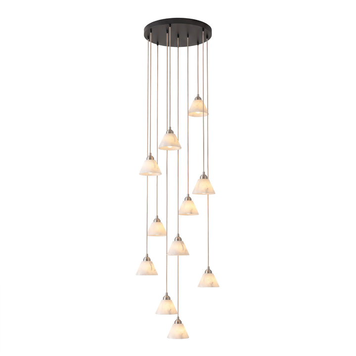 Conical Alabaster Brass Pendant Lamp - Vakkerlight