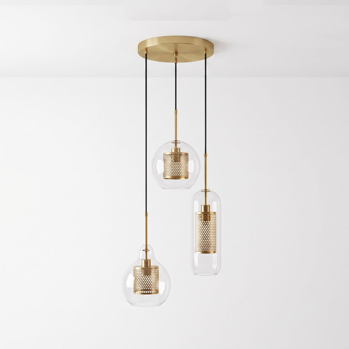 Gecombineerde Chiswick glazen hanglamp 