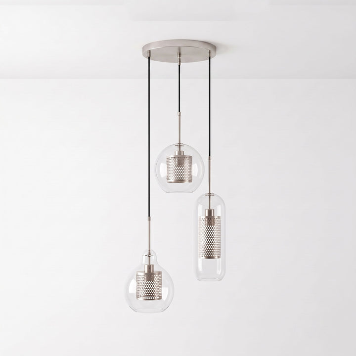 Gecombineerde Chiswick glazen hanglamp 