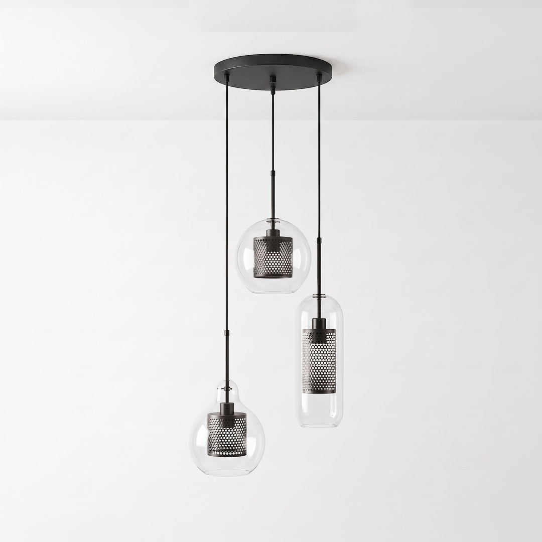 Gecombineerde Chiswick glazen hanglamp 