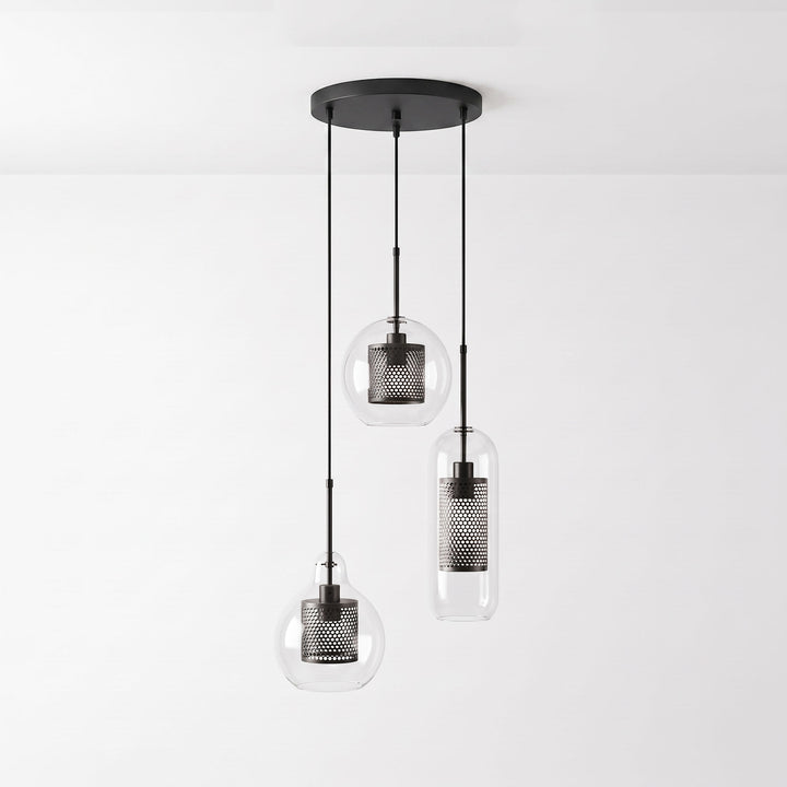 Gecombineerde Chiswick glazen hanglamp 