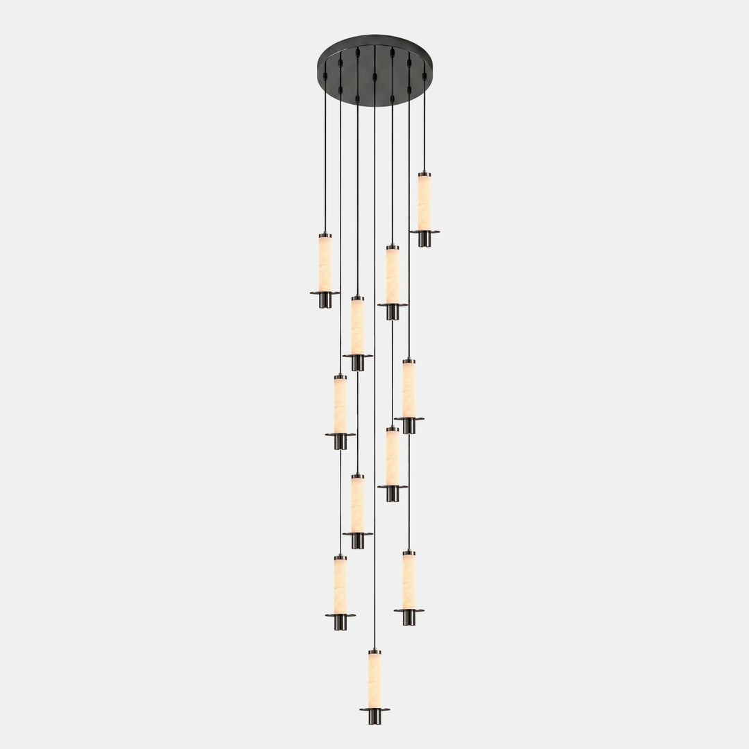 Cylindrical Plinth Alabaster Pendant Lamp - Vakkerlight