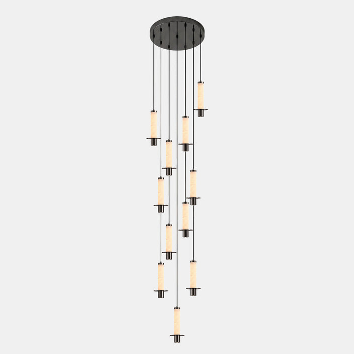 Cylindrical Plinth Alabaster Pendant Lamp - Vakkerlight
