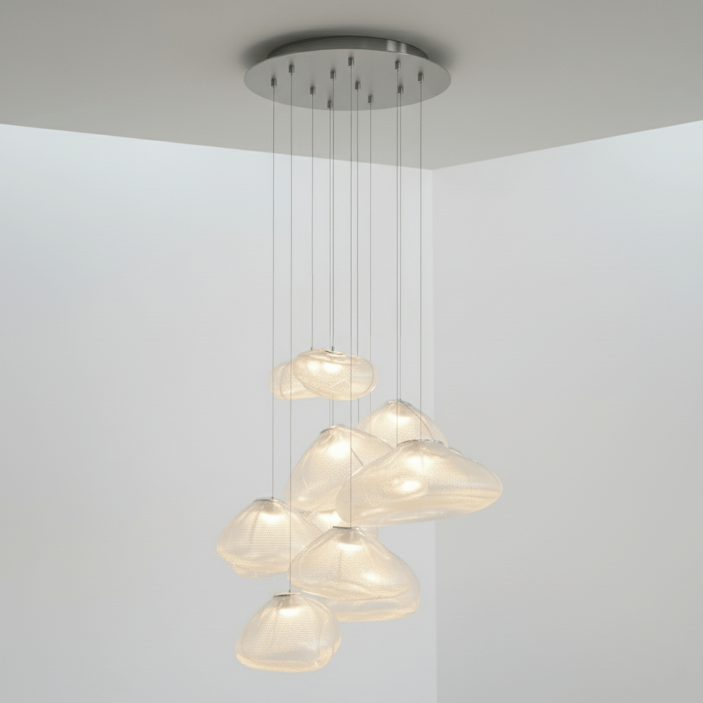 Blown Glass Mesh Pendant Light - Vakkerlight