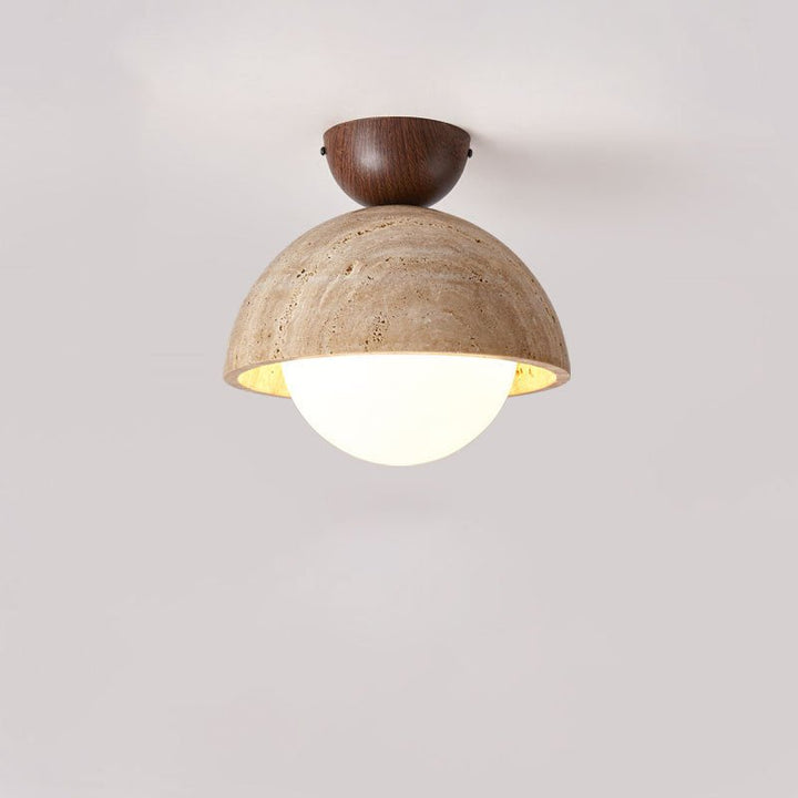 Flore Travertine Bud Ceiling Light - Vakkerlight